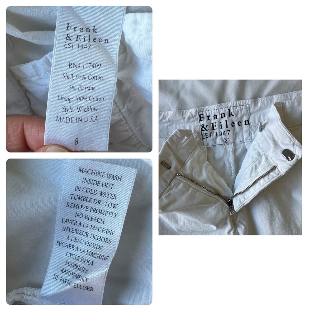 Frank & Eileen Wicklow pants white 8 - Picture 16 of 16